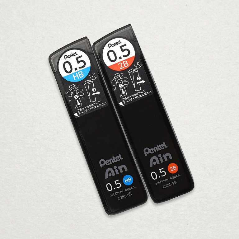 Pentel Ain Ricarica Mine 0.9mm 2B NUOVA CONFEZIONE