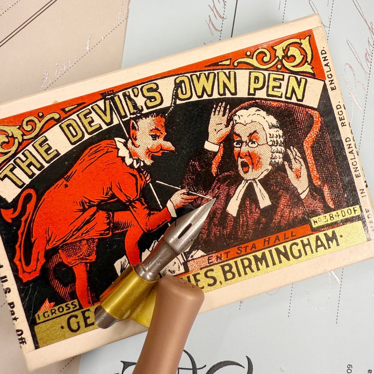 Перо для каліграфії Geo. W. Hughes The Devil’s Own No. 384 антикварне вінтажне для малювання графіки купити Україна Київ Перо Маркет