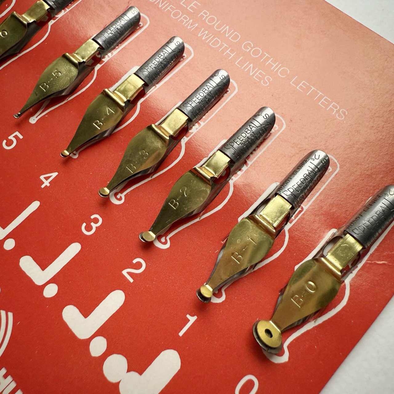 набір пер для каліграфії speedball A B C D широке перо готика італік купити Україна Київ Перо Маркет