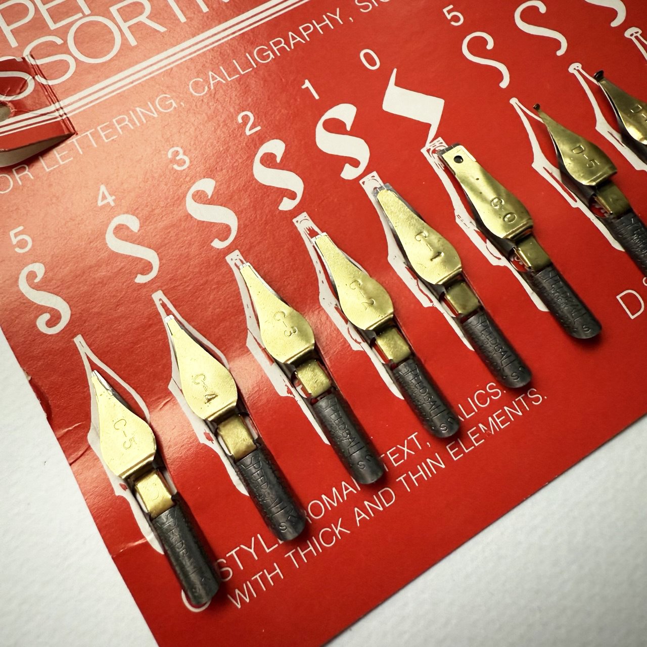 набір пер для каліграфії speedball A B C D широке перо готика італік купити Україна Київ Перо Маркет